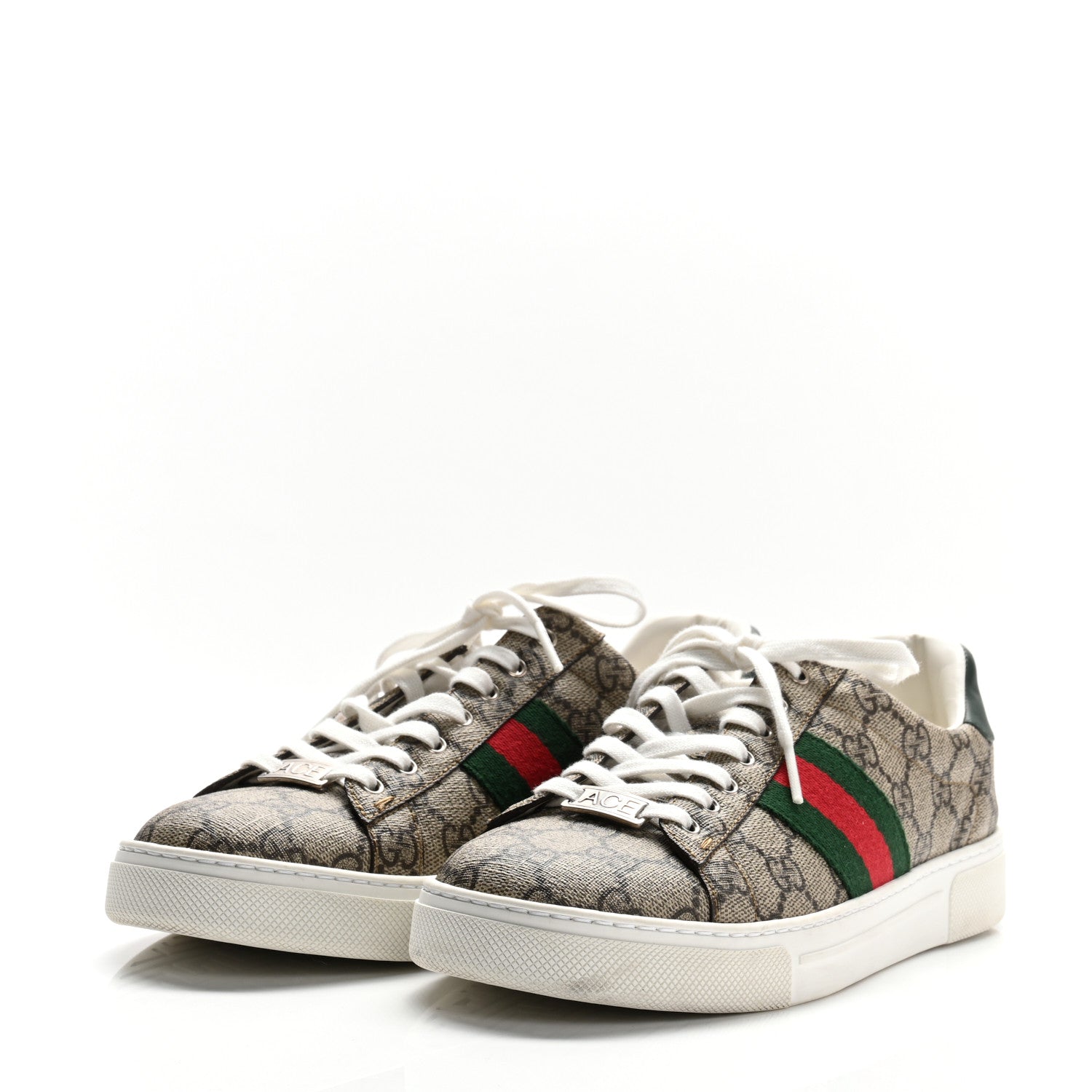 Gucci GG Supreme Monogram Womens New Ace Low-Top Sneaker 37.5 Beige 4 of 10