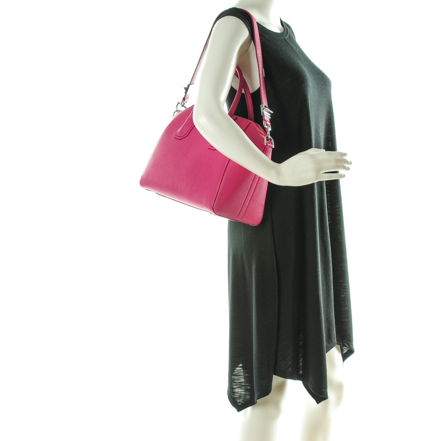Sugar Goatskin Small Antigona Fuchsia