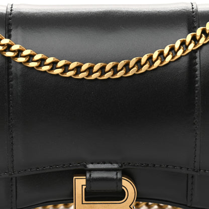 Balenciaga Shiny Box Calfskin Hourglass Chain Bag Black 7 of 9