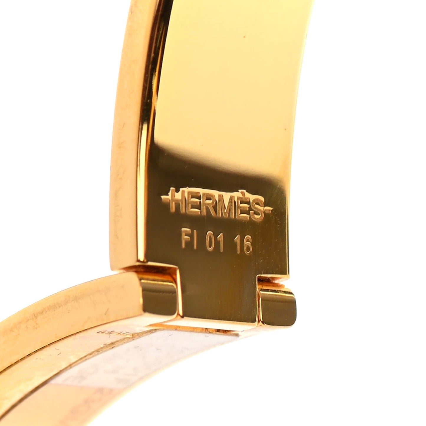 Enamel Narrow Clic Clac H Bracelet GM Orange