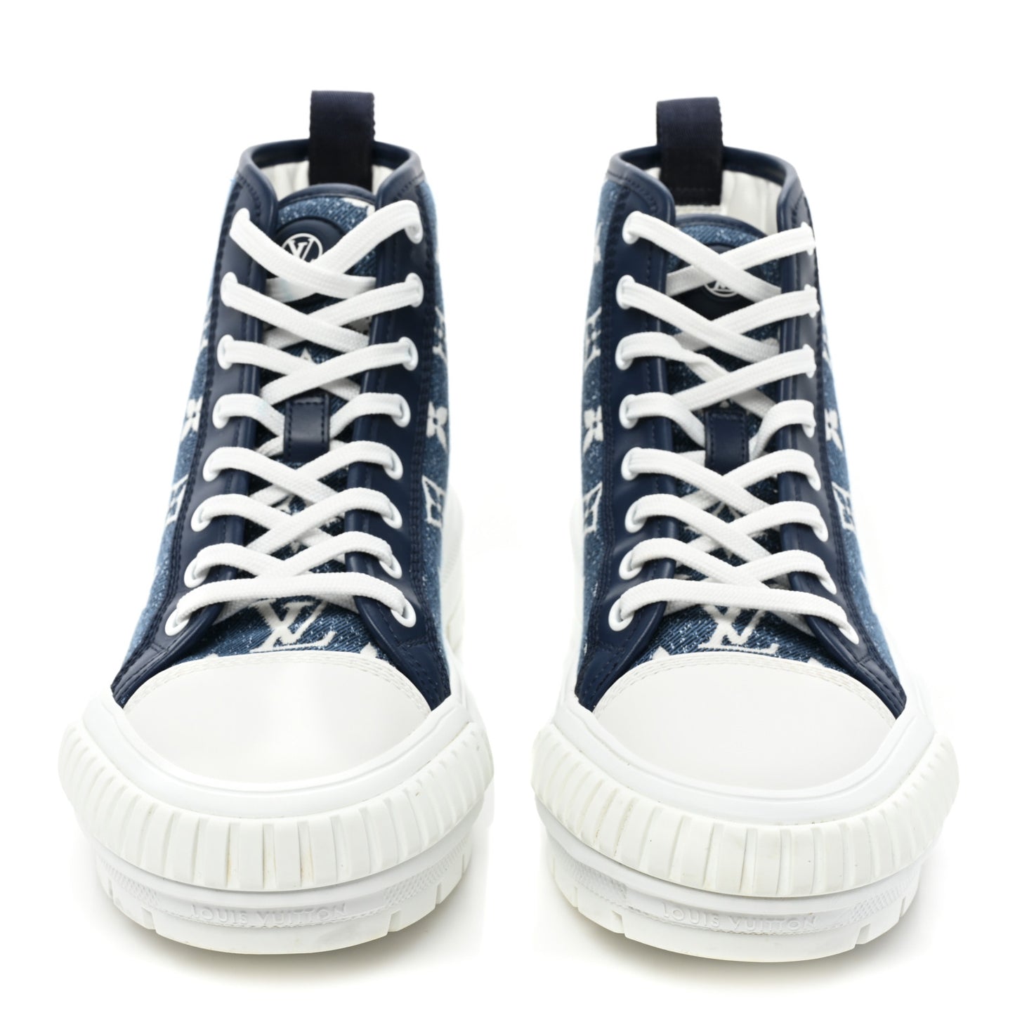 Denim Monogram Squad Sneaker Boots 35.5 Marine
