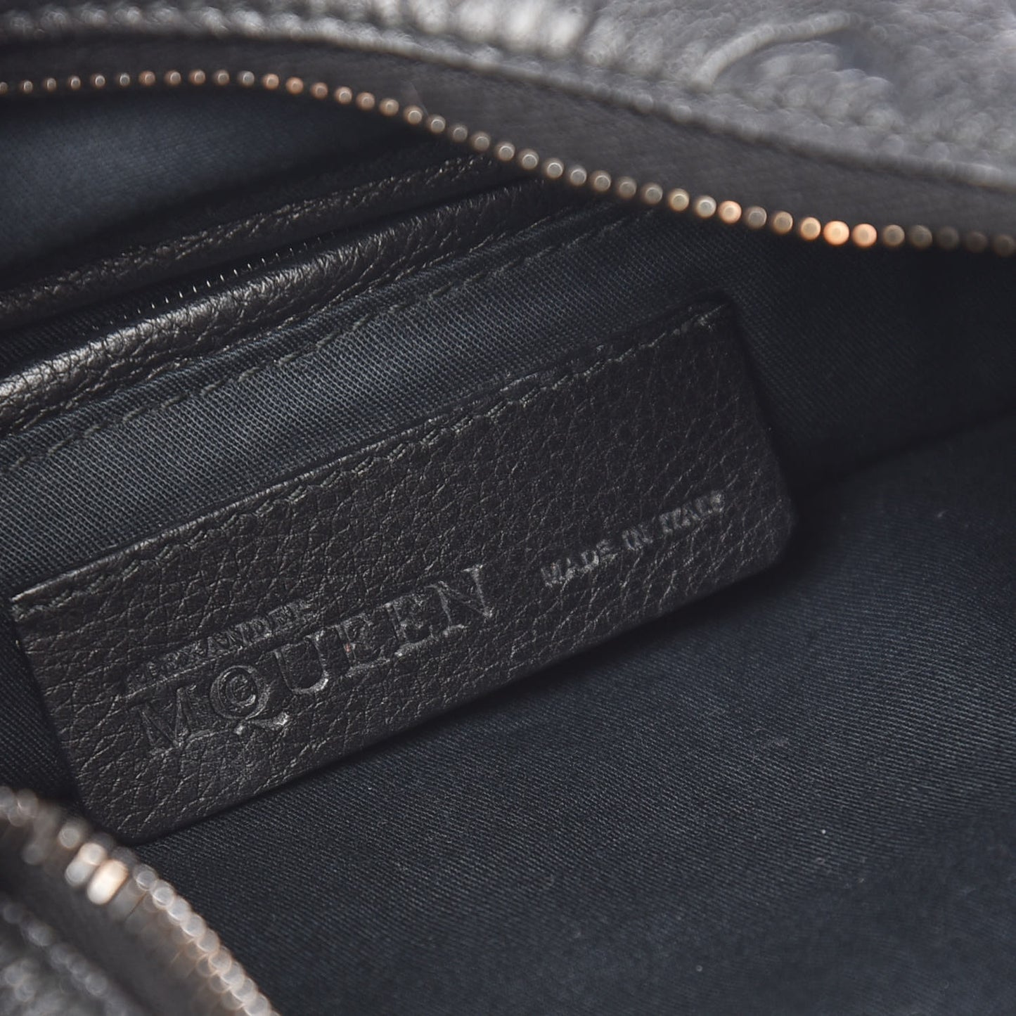 Calfskin Skull Embossed De Manta Clutch Black