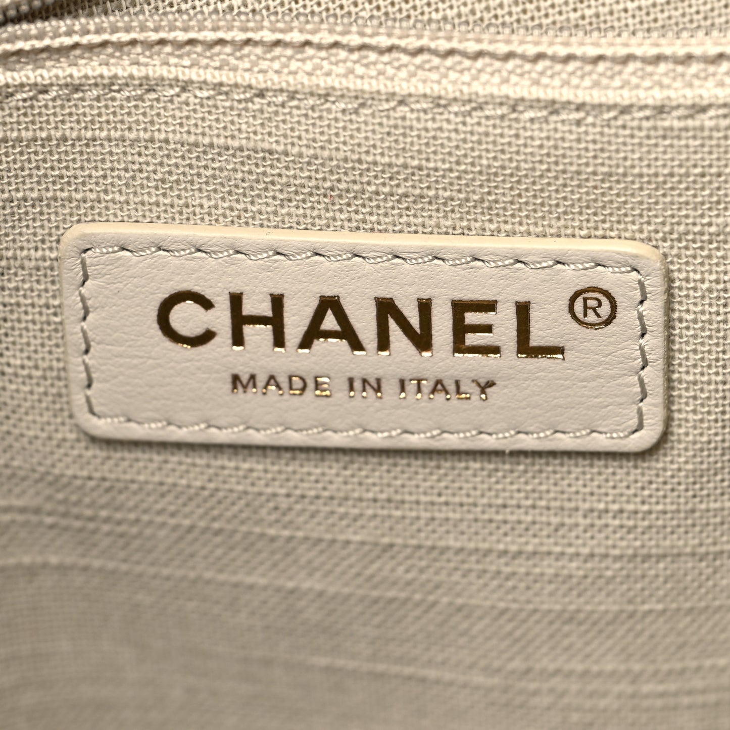 Metallic Calfskin Medium Deauville Tote Gold