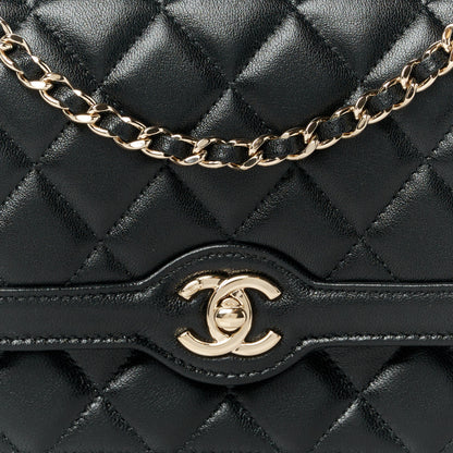 Chanel Lambskin Quilted CC Wallet On Chain WOC Black 9 of 12