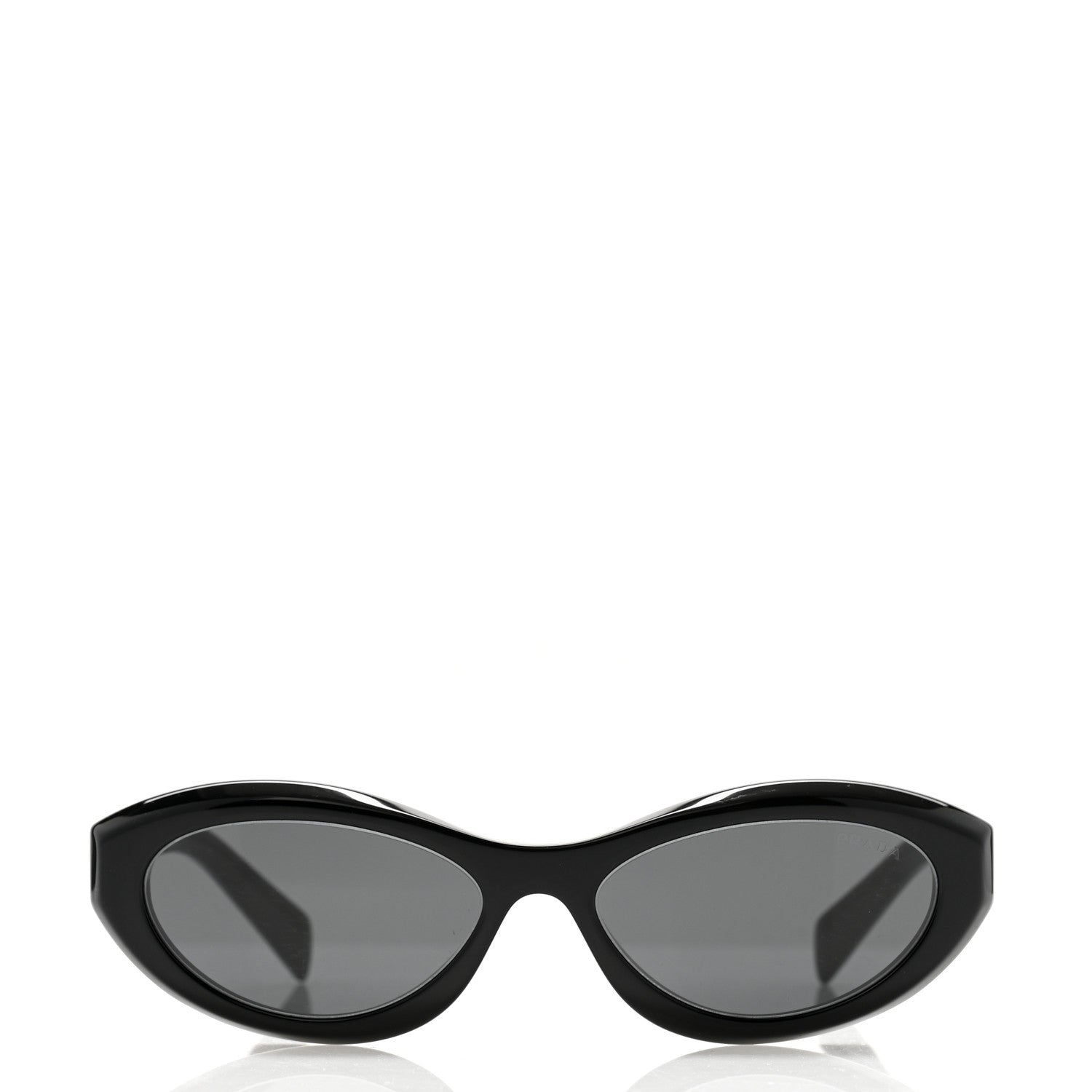 Prada Acetate Oval Sunglasses SPR 26Z Black 2 of 8