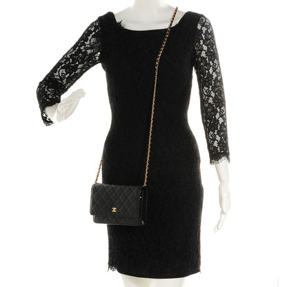 Chanel Caviar Quilted Wallet On Chain WOC Black 2 of 9
