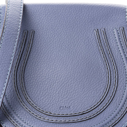 Chloe Calfskin Mini Marcie Round Crossbody Bag Street Blue 10 of 10