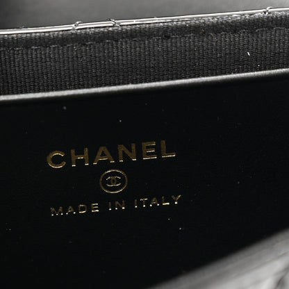 Chanel Patent Calfskin Quilted Mini Clutch Black 6 of 10