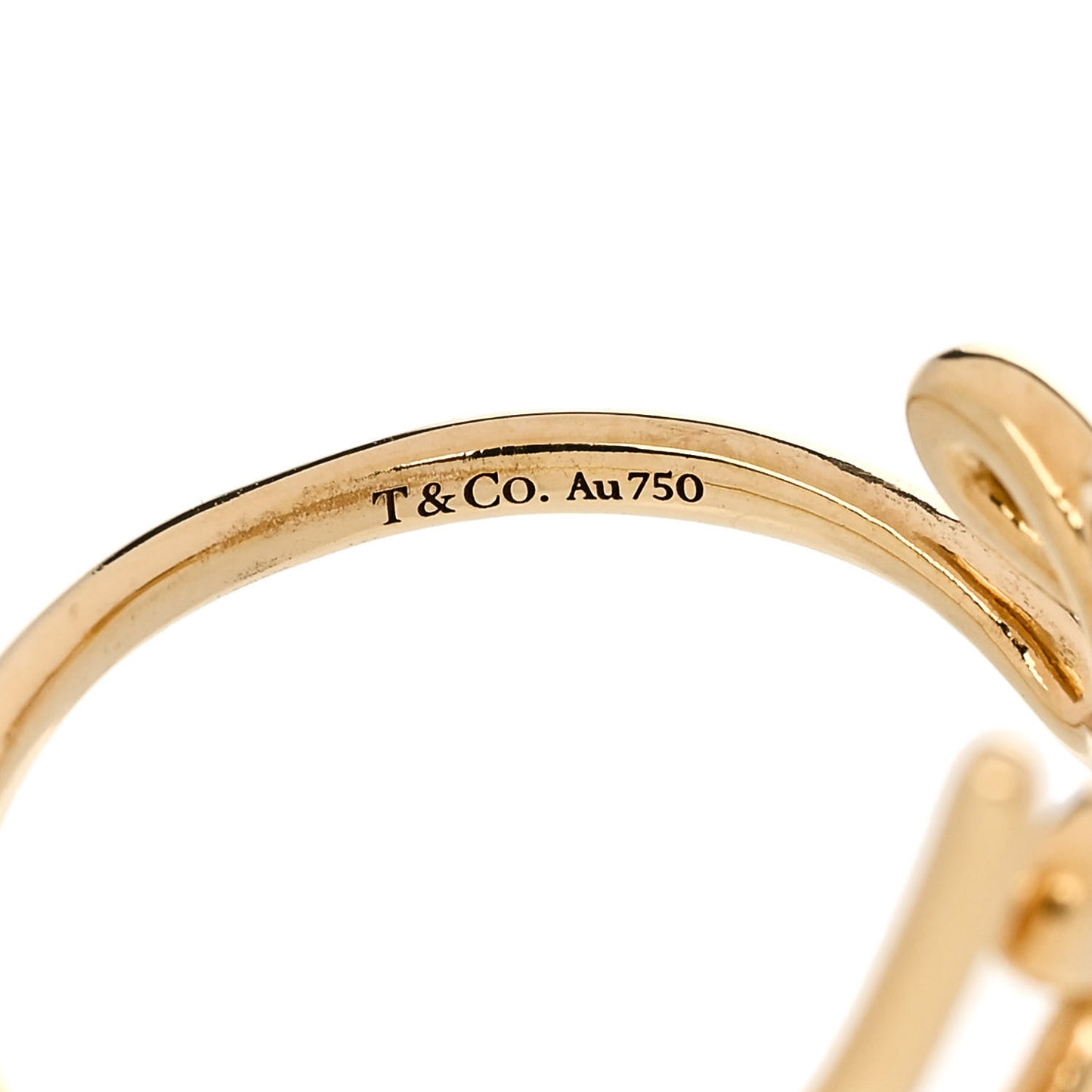 18K Yellow Gold Paloma's Graffiti Love Ring 52 6