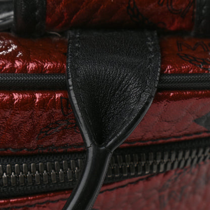 MCM Metallic Visetos Medium Duke Backpack Scooter Red 14 of 15