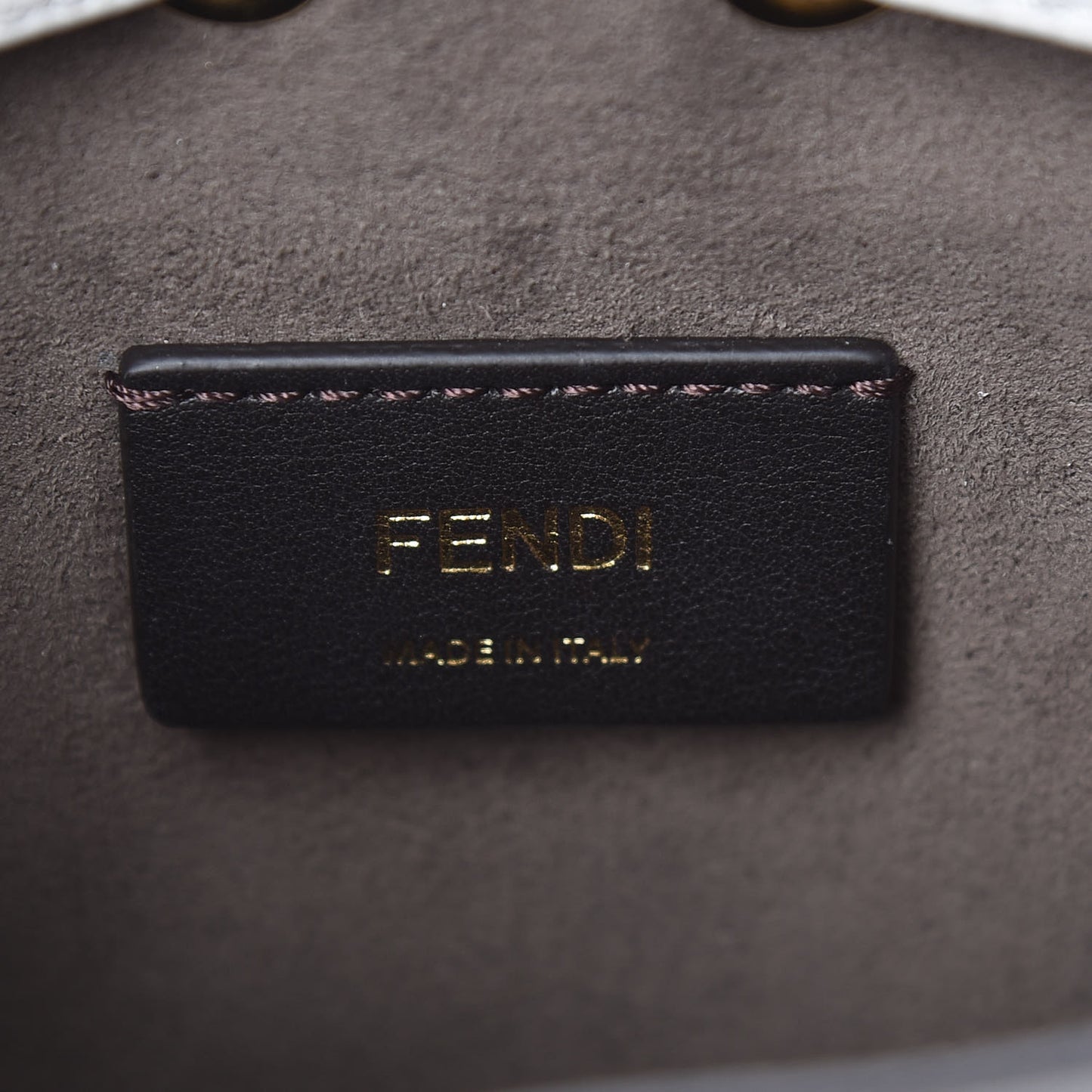 X FILA Vitello F is Fendi Mania Mini Mon Tresor Bucket Bag White