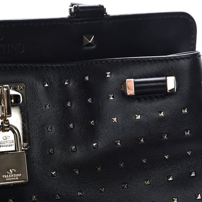 Valentino Garavani Calfskin Studded Medium Joylock Satchel Black 13 of 17