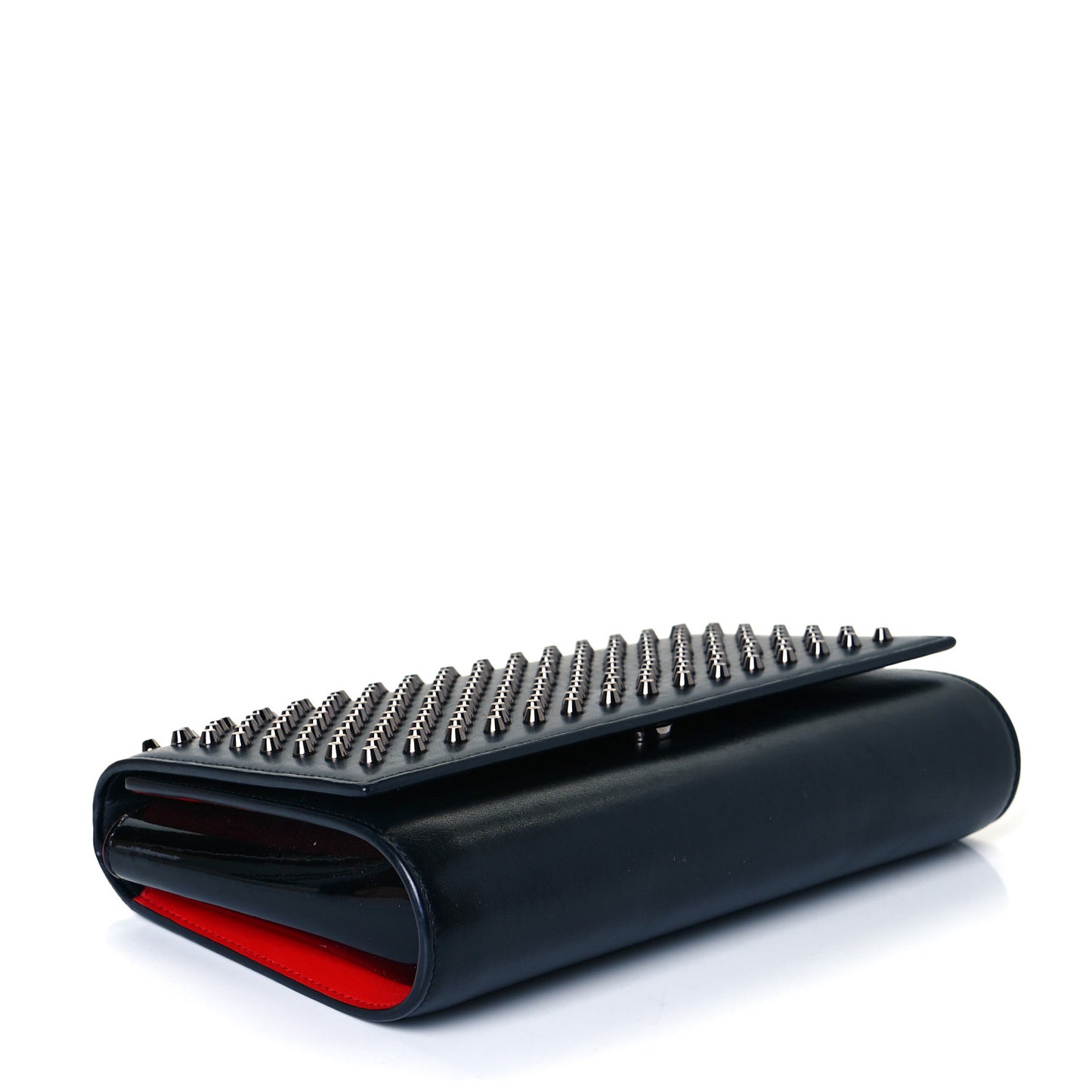 Calfskin Spikes Paloma Clutch Black