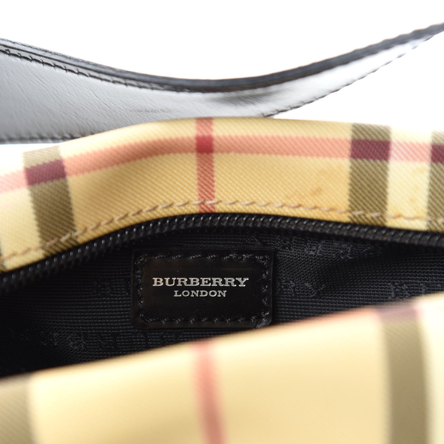 House Check Shoulder Bag Black