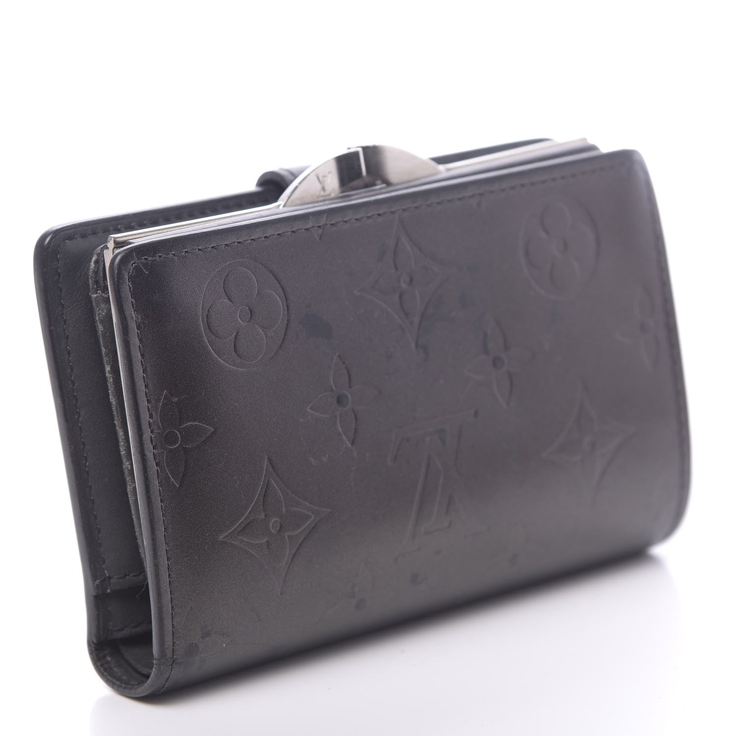 Louis Vuitton Mat Monogram French Purse Wallet Black 3 of 12