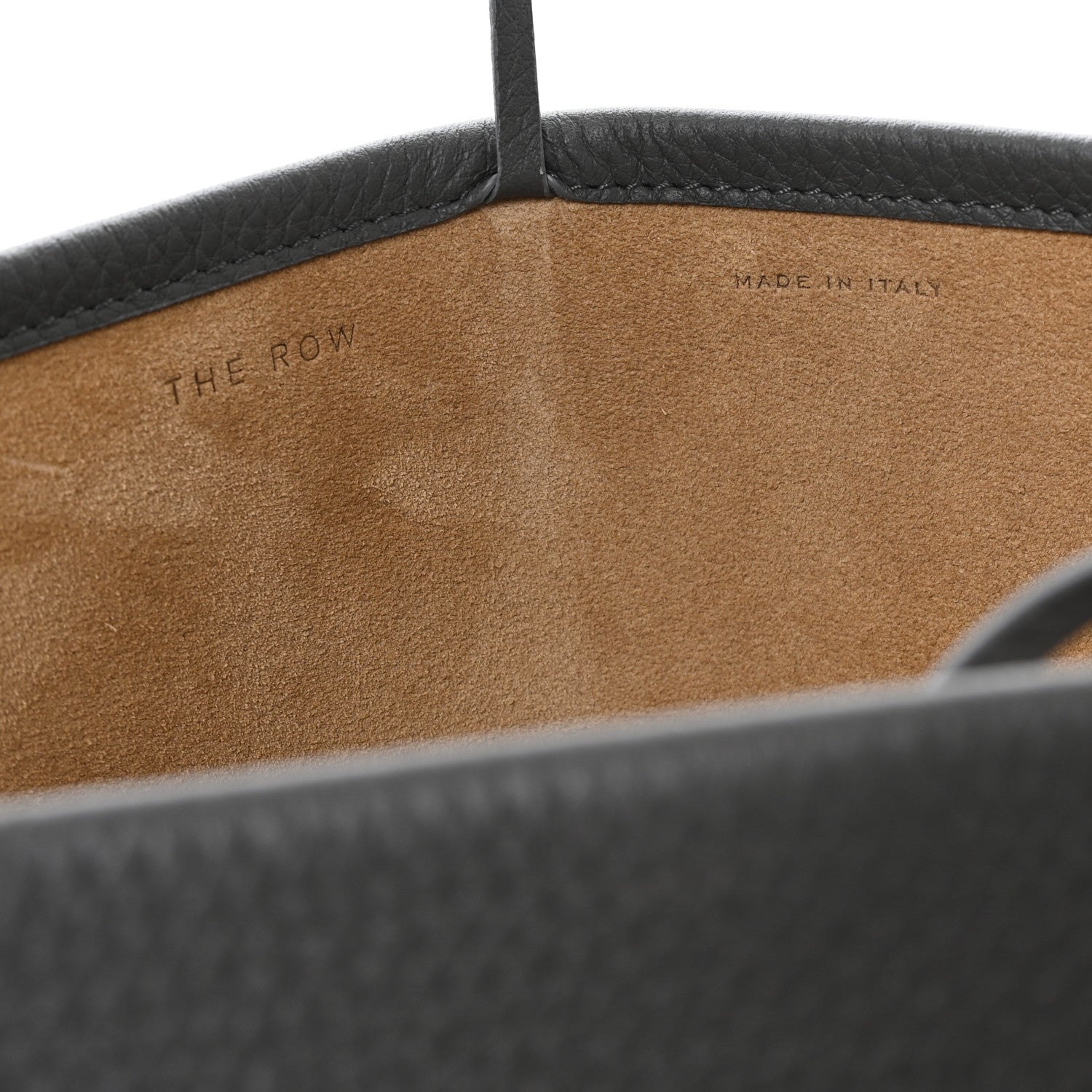 The Row Grained Calfskin Large N/S Park Tote Timouse Grey 6 of 9