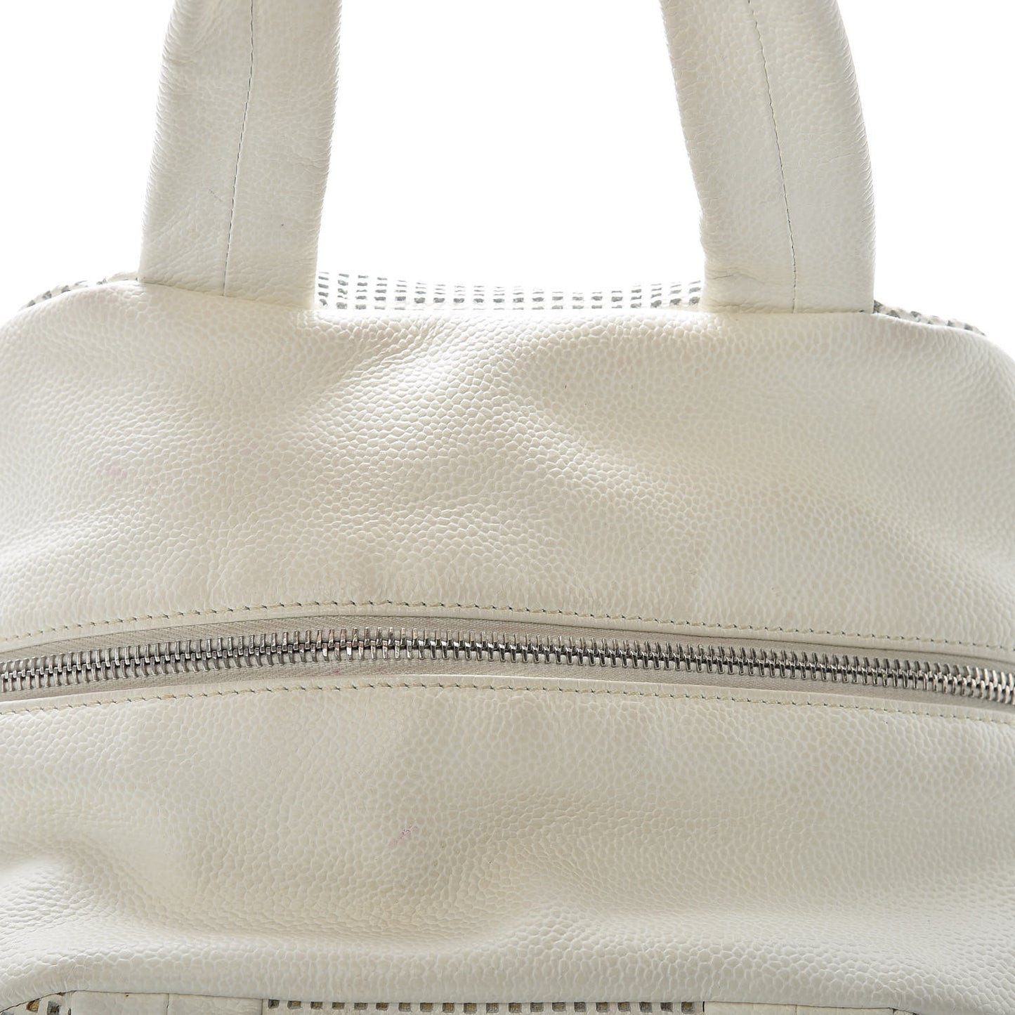 Caviar Perforated Bowler White