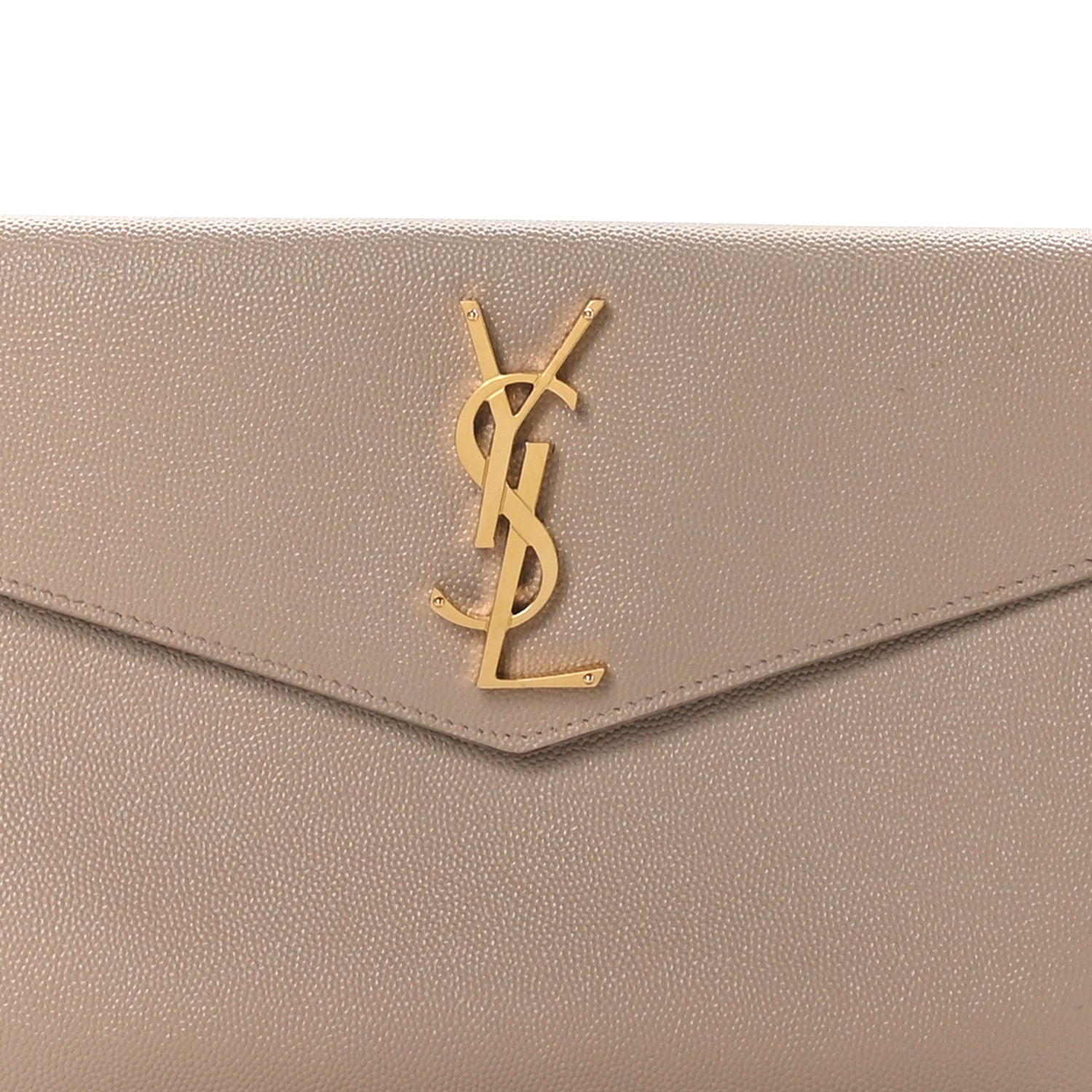 Saint Laurent Grain De Poudre Uptown Pouch Dark Beige 8 of 9