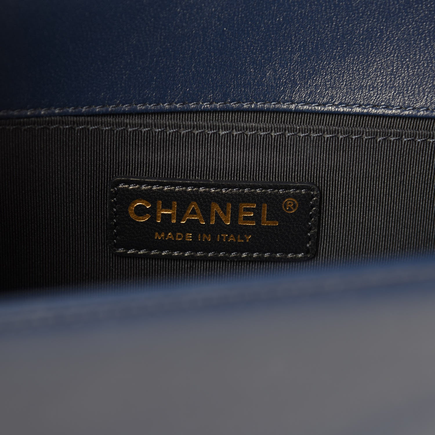 Chanel Lambskin Quilted Medium Boy Flap Dark Navy 10 of 12