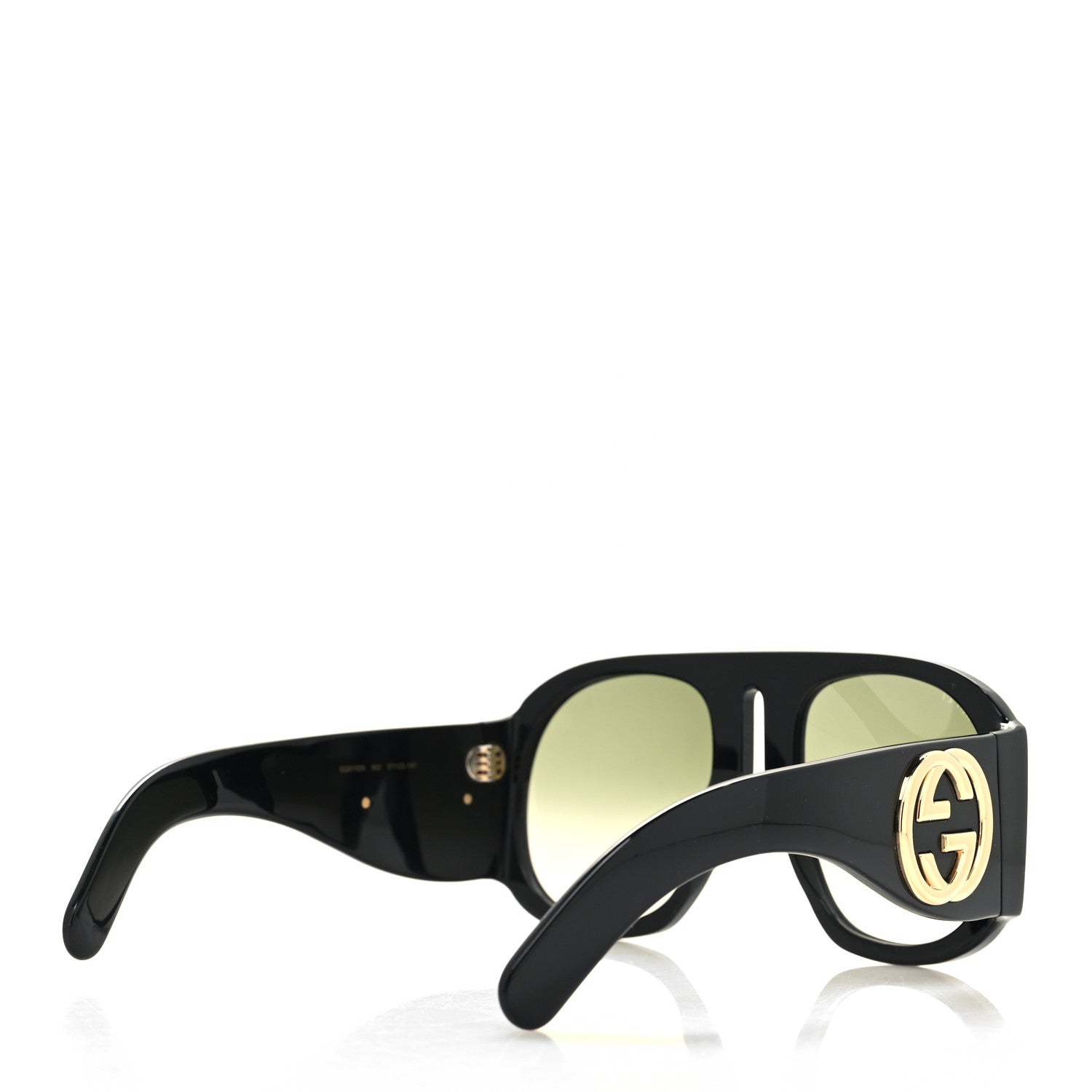 Gucci Oversized Aviator Sunglasses GG0152S Black 4 of 8