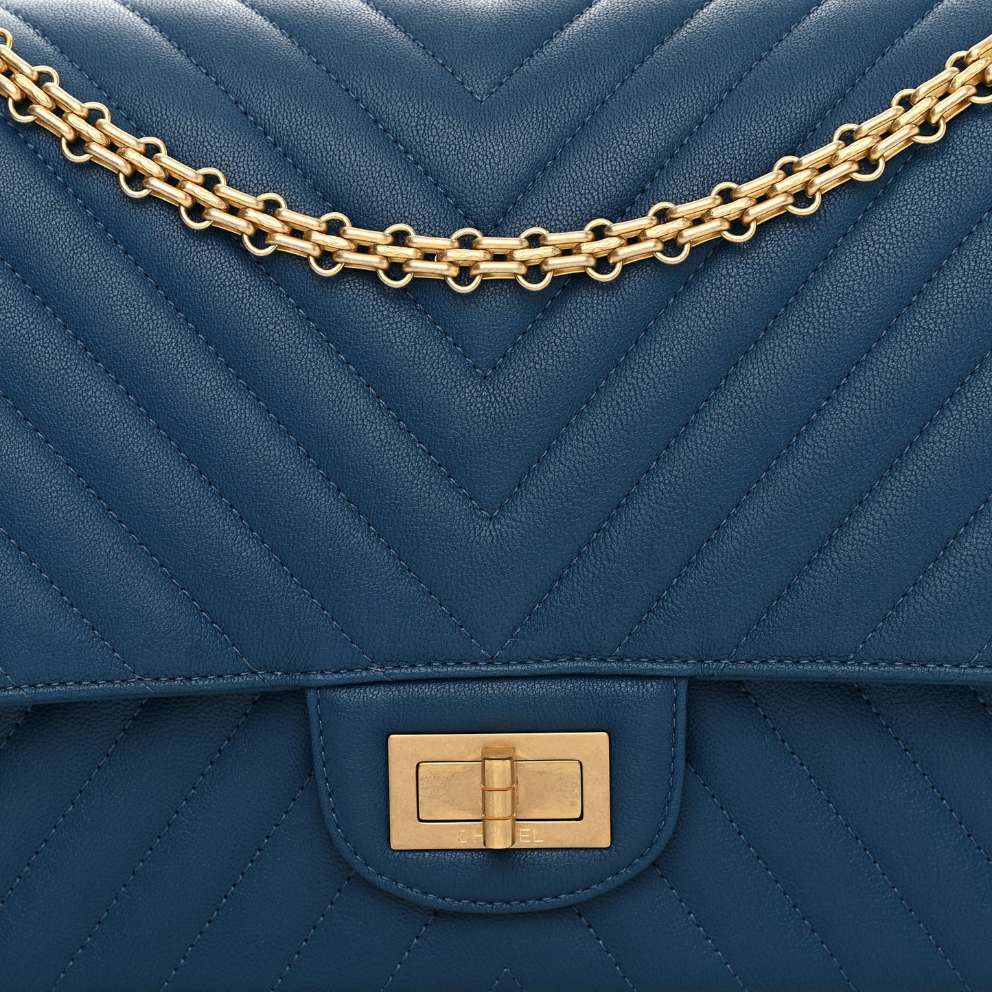 Sheepskin Chevron Quilted 2.55 Reissue 227 Flap Blue