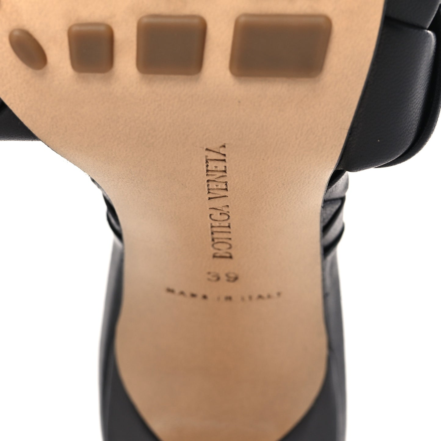 Nappa Maxi Intrecciato Lido Mule Sandals 39 Black