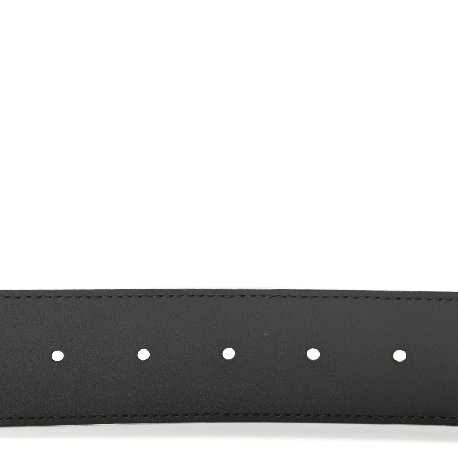 Gucci Moon Calfskin Pearl Double G 40mm Belt 80 32 Black Cream 9 of 10