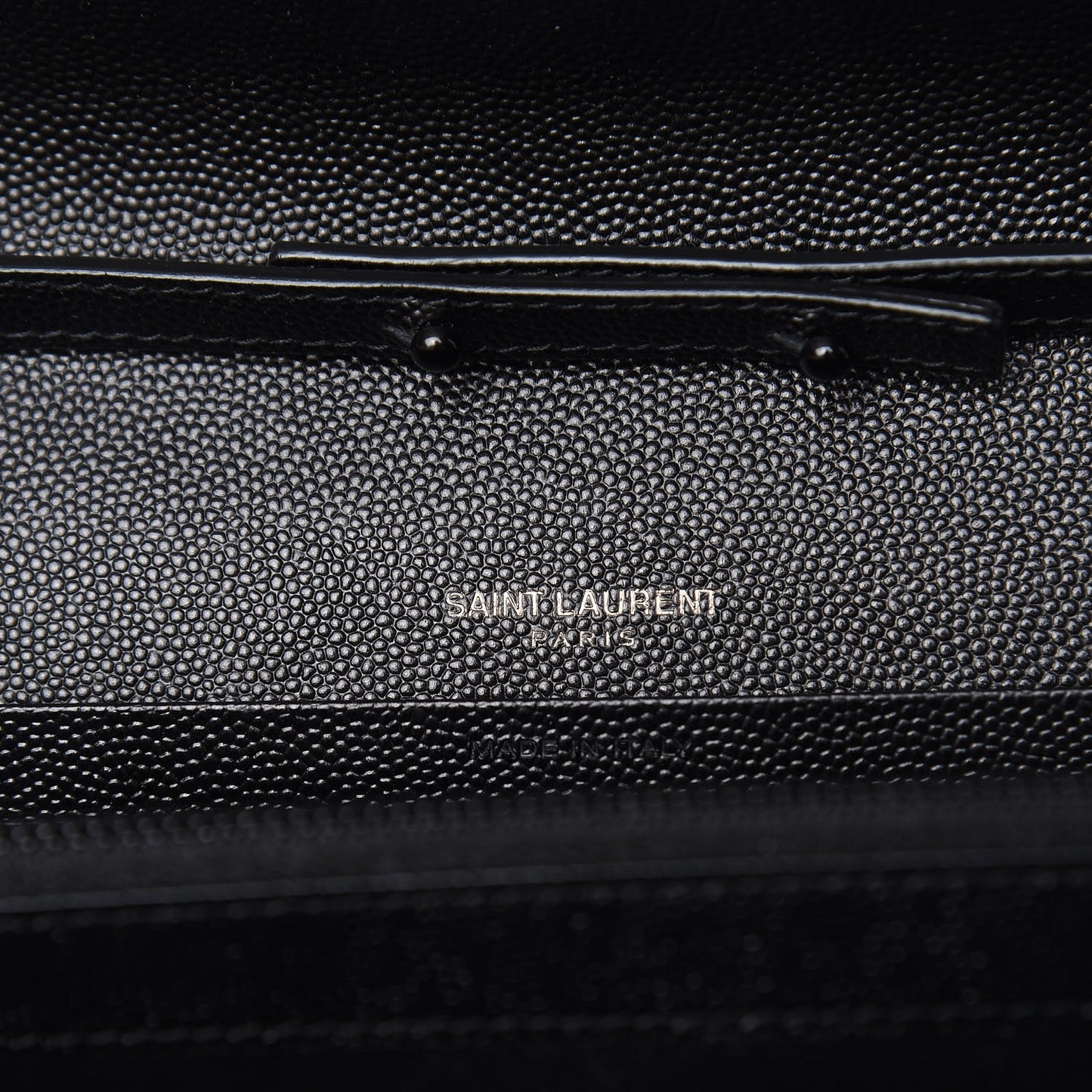 Grain De Poudre Matelasse Chevron Monogram Chain Wallet Black
