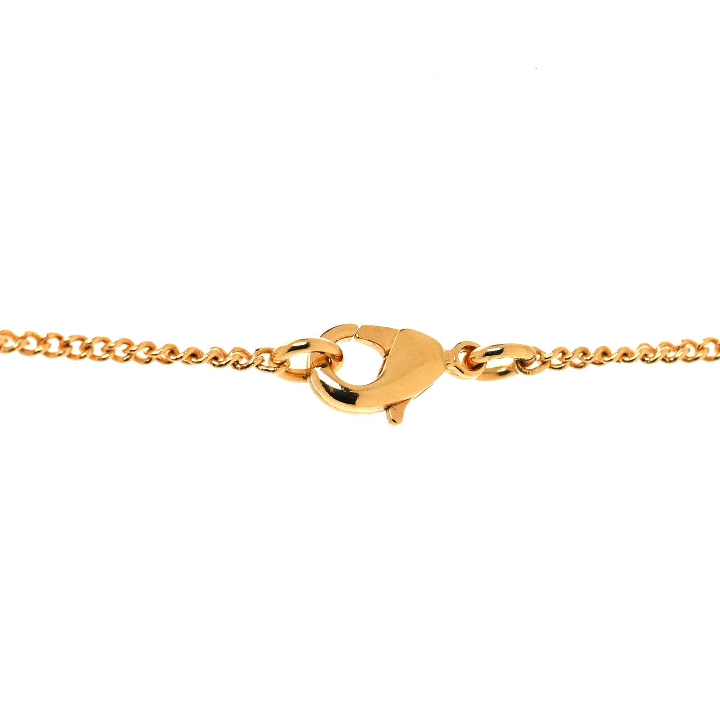 Metal CC Paris Button Necklace Gold