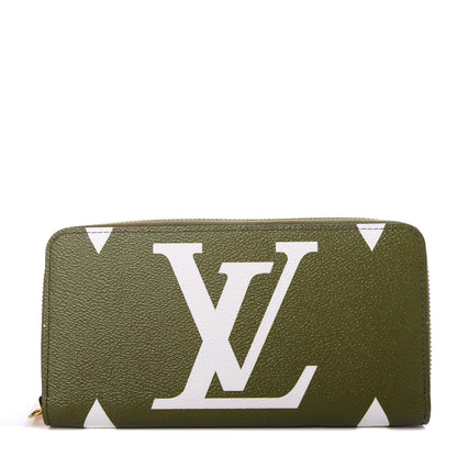 Louis Vuitton Monogram Giant Zippy Wallet Kaki White 1 of 8