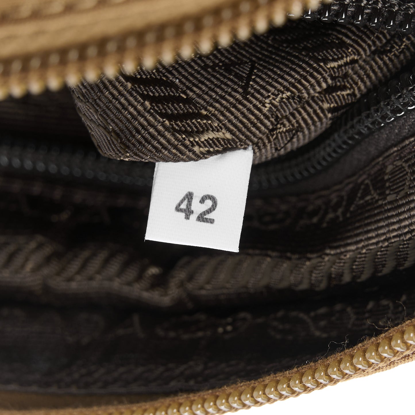 Re-Nylon Vela Saffiano Wristlet Brandy
