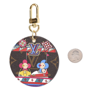 Louis Vuitton Monogram 2020 Christmas Animation Bumper Cars Bag Charm Key Ring Coquelicot 2 of 4