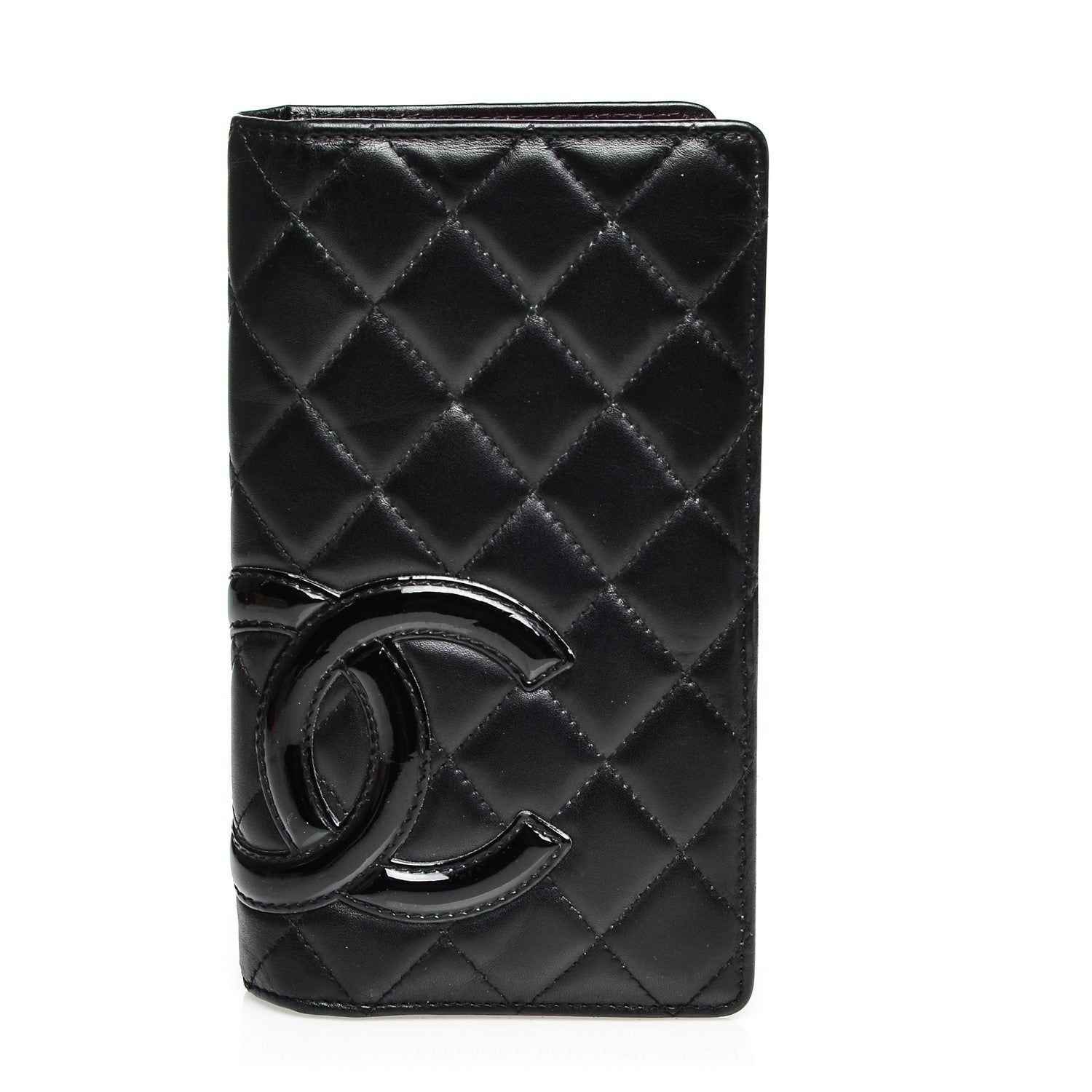 Chanel Calfskin Quilted Cambon Yen Wallet Black 1 of 8