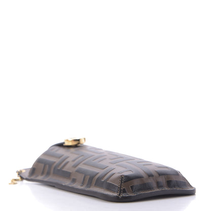 Fendi Vitello Soft F is Fendi Bi-Color FF 1974 Embossed Phone Pouch Maya Black 4 of 10