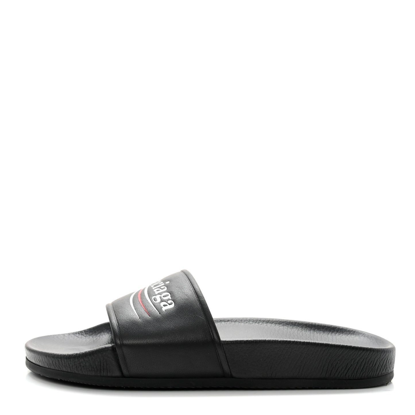 Nappa Political Campaign Logo Womens Pool Slide Sandals 38 Black White Vermillon