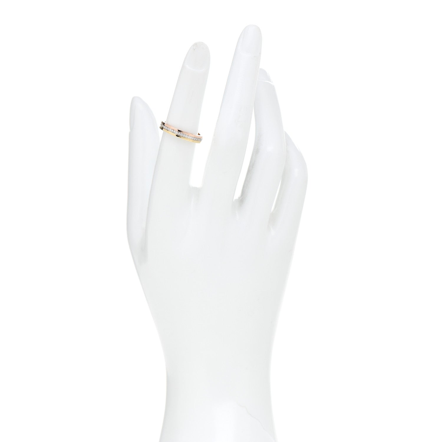 Cartier 18K White Yellow Pink Gold Diamond 3.5mm Vendome Louis Cartier Wedding Band Ring 51 5.75 2 of 4