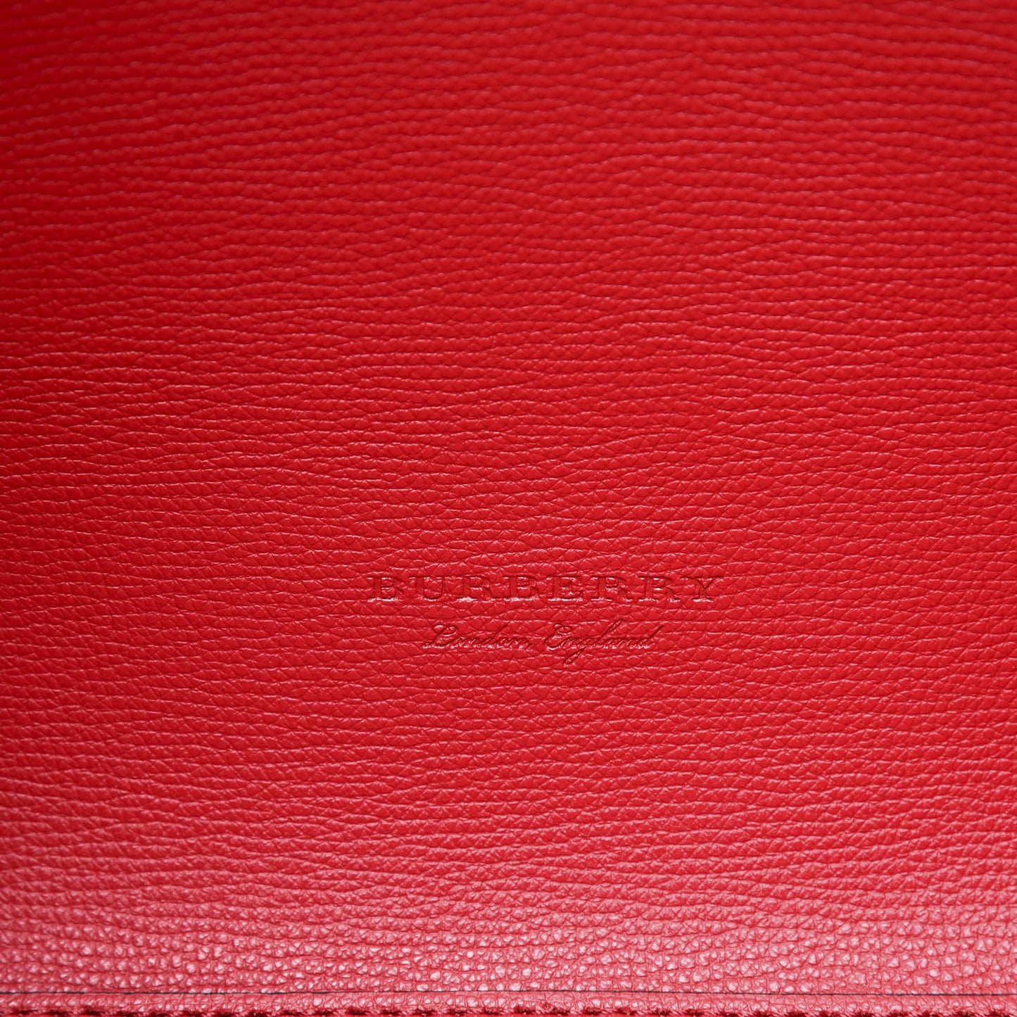Grainy Calfskin Haymarket Check Small Reversible Tote Red