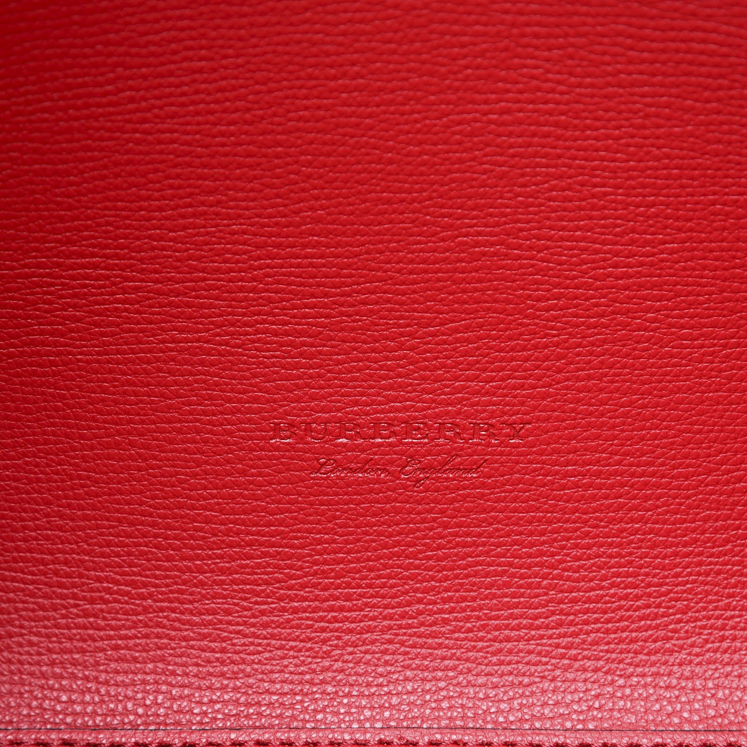 Burberry Grainy Calfskin Haymarket Check Small Reversible Tote Red 8 of 10