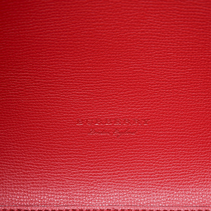 Burberry Grainy Calfskin Haymarket Check Small Reversible Tote Red 8 of 10