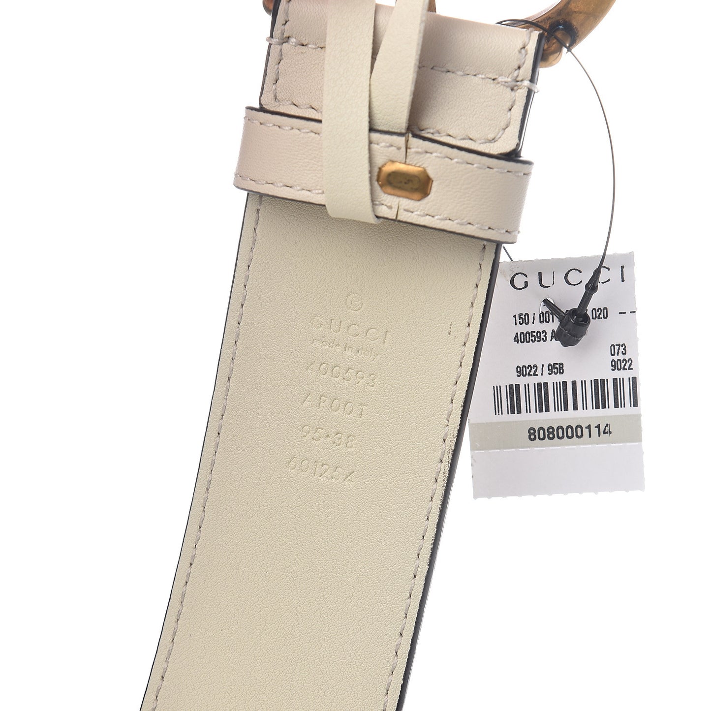 Calfskin Double G 40mm Belt 95 38 Mystic White