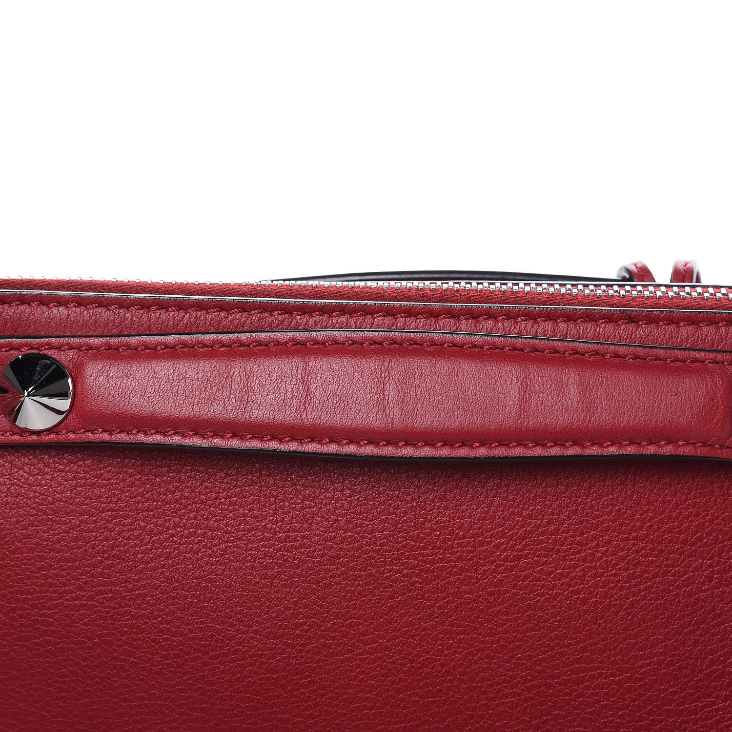 Fendi Vitello Dolce Marmol Medium By The Way Boston Bag Ciliegia 8 of 12