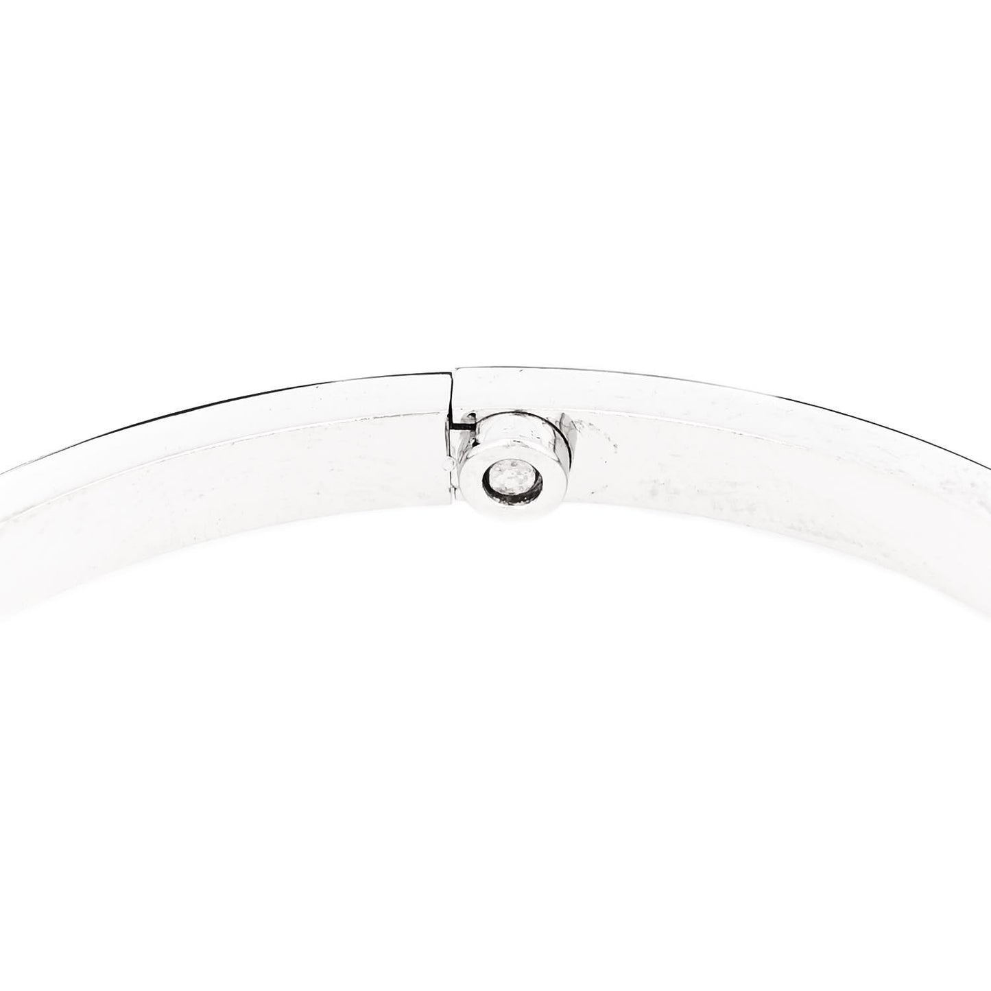 18K White Gold Diamond Small LOVE Paved Bracelet 17