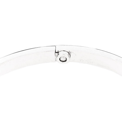 Cartier 18K White Gold Diamond Small LOVE Paved Bracelet 17 7 of 8