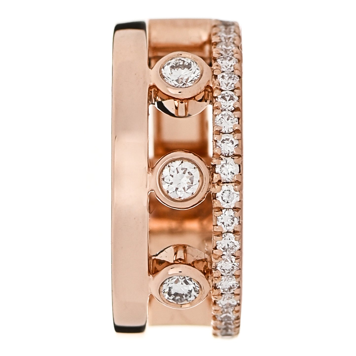 18K Rose Gold Diamond Move Romane Clip Earring