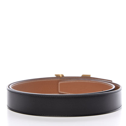 Hermes 135 Togo 32mm Pegase H Belt 105 Black Gold 3 of 9