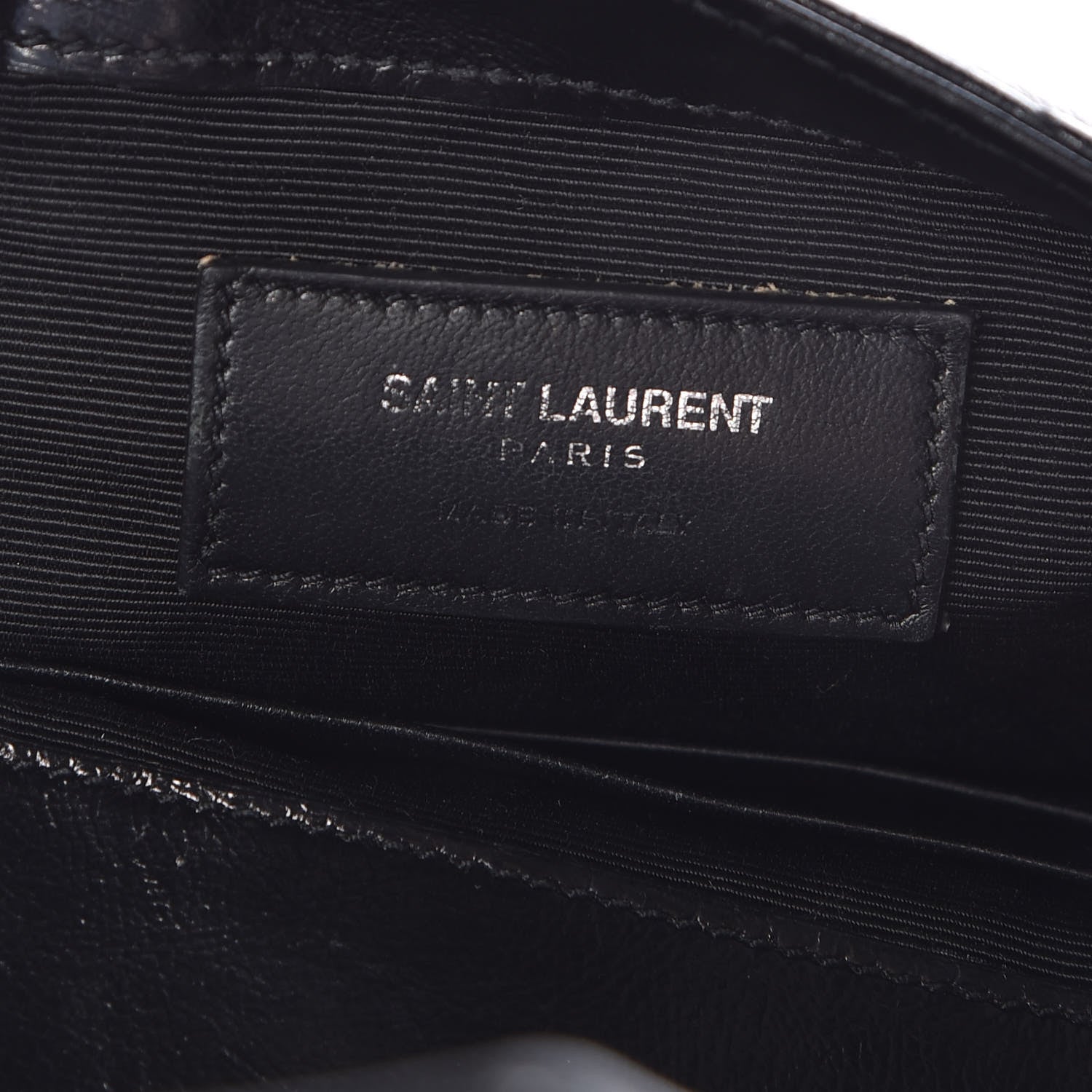 Saint Laurent Sheepskin Matelasse Chevron Monogram Classic Baby Chain Bag Black 6 of 10
