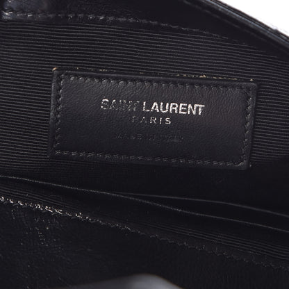 Saint Laurent Sheepskin Matelasse Chevron Monogram Classic Baby Chain Bag Black 6 of 10