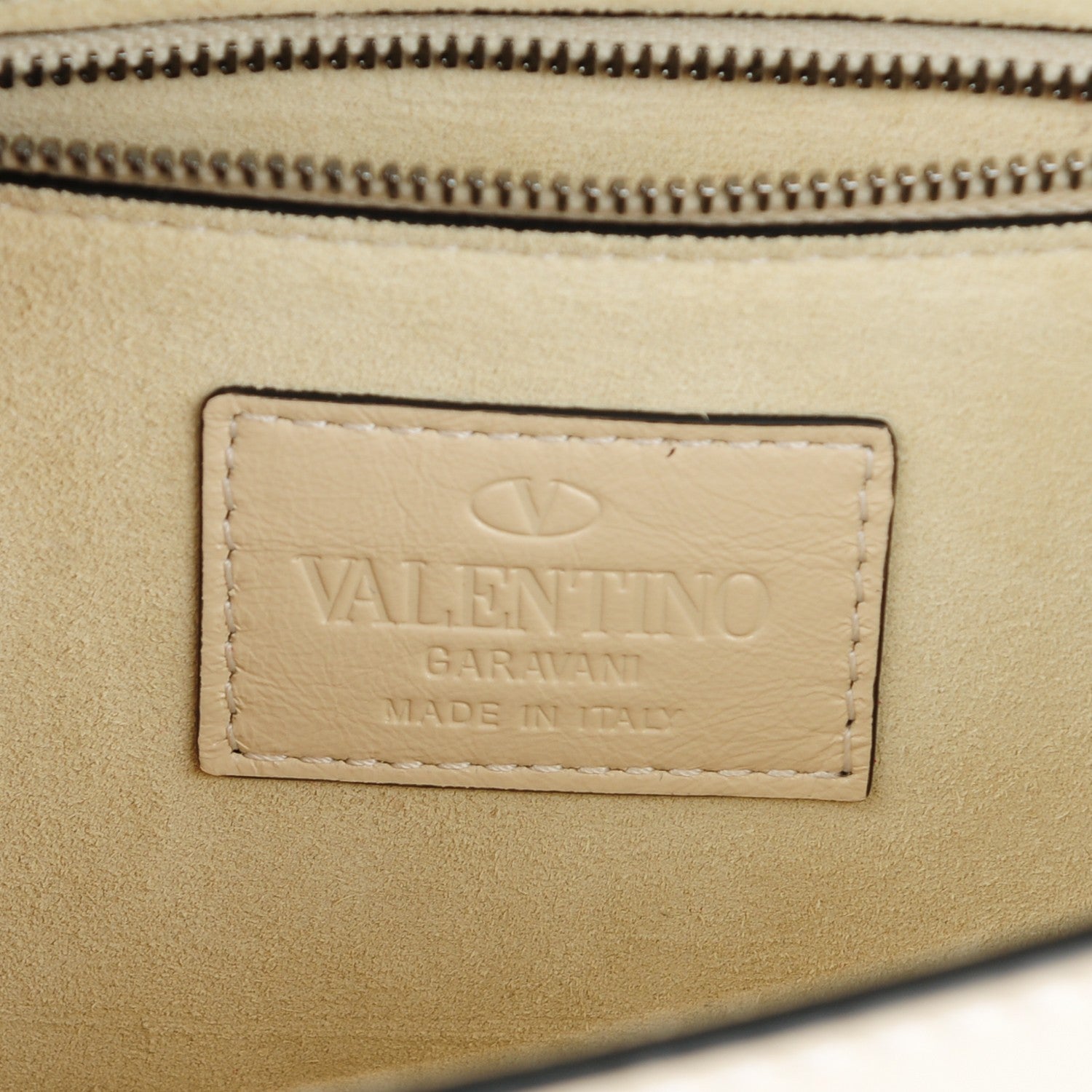 Valentino Garavani Craquele Calfskin Small Glam Lock Rockstud Flap Light Ivory 6 of 8
