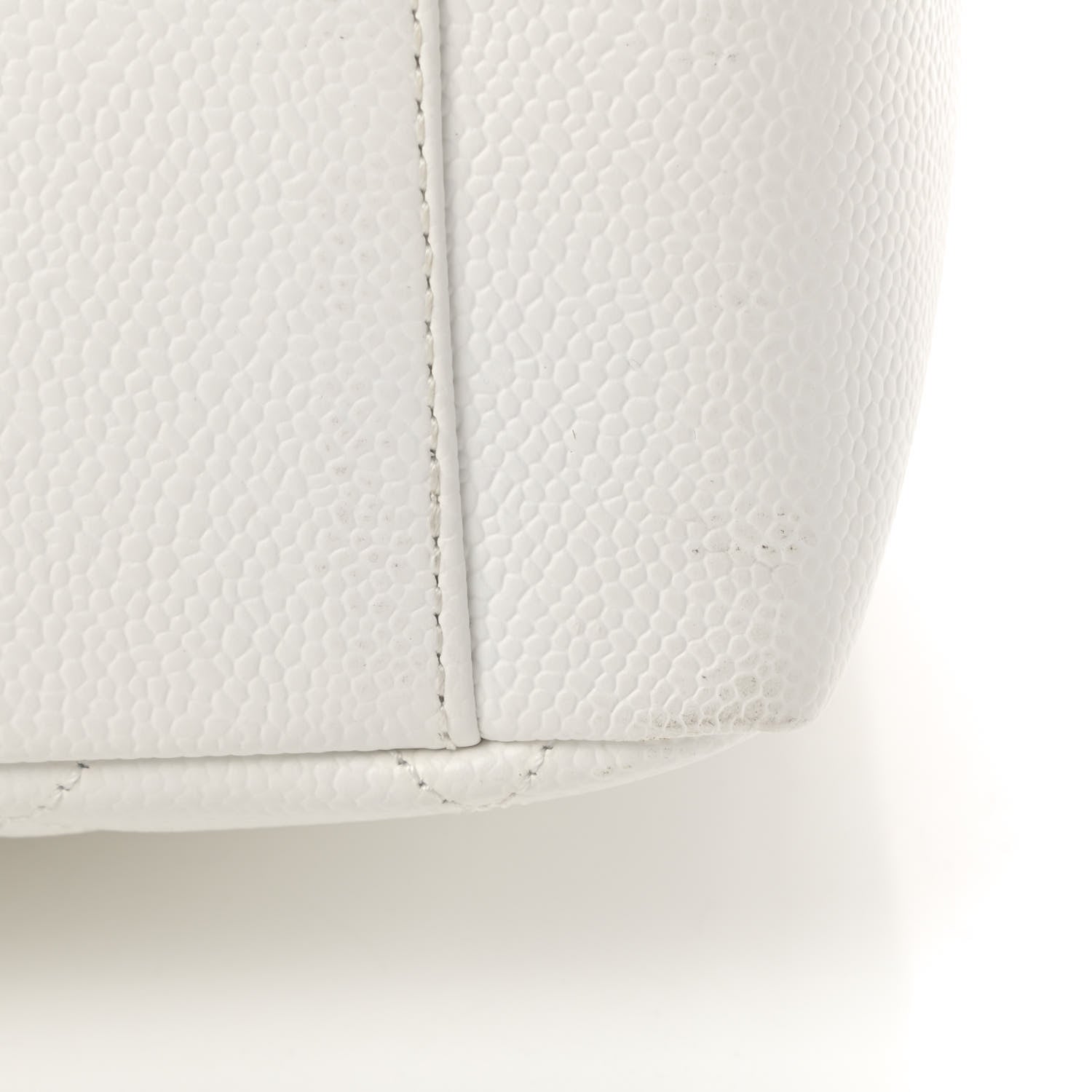 Chanel Caviar Quilted Grand Shopping Tote GST White 5 of 6