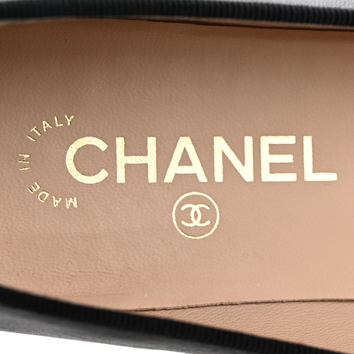 Chanel Lambskin Patent Cap Toe CC Ballerina Flats 40 Black 7 of 12